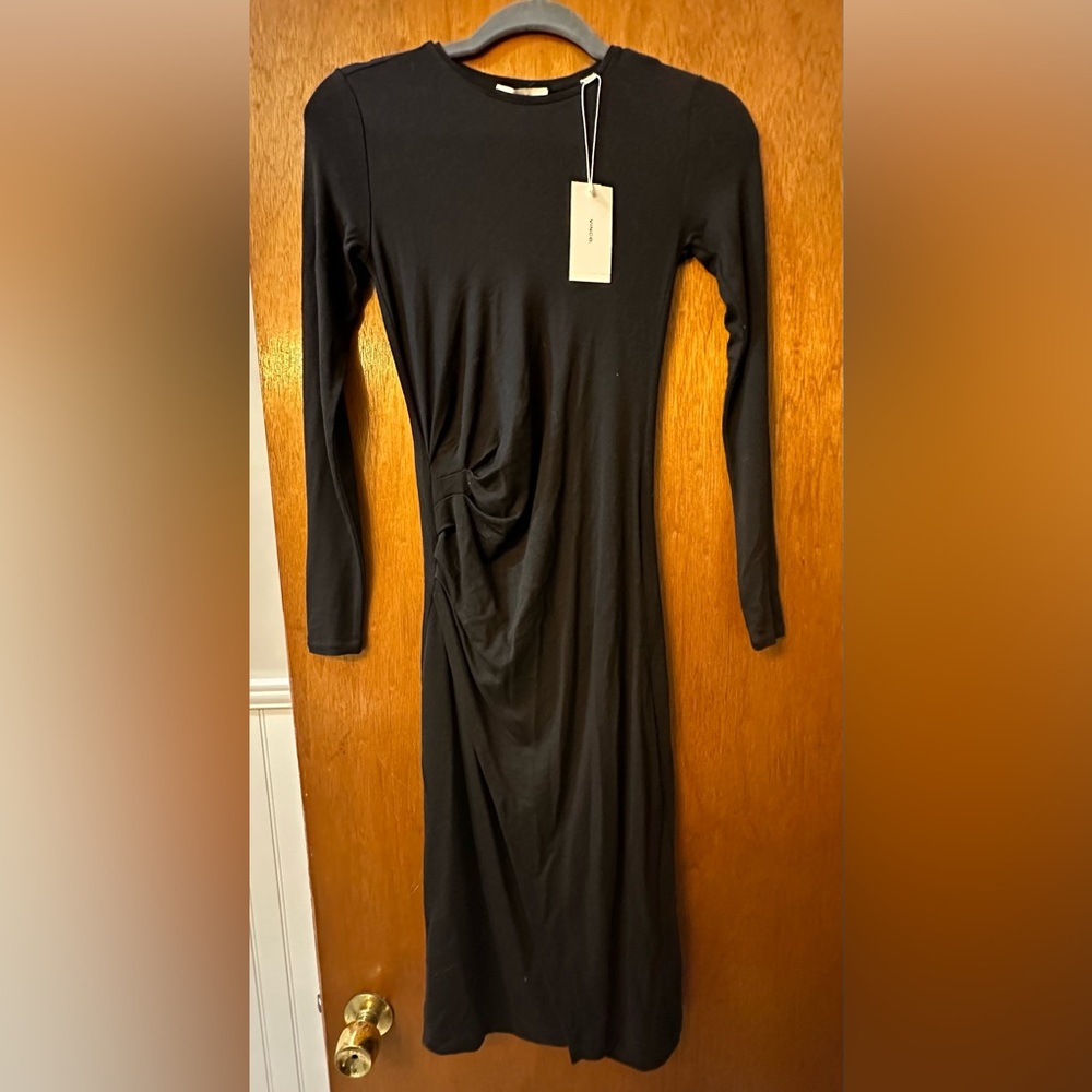 NWT Vince black cinch dress